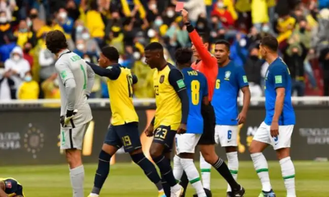 Brazil boss Tite critical of referee appointment after chaotic draw with Ecuador
